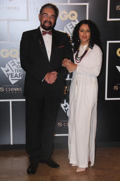 Kabir Bedi with wife Parveen Dusanj (Pramod Thakur/HT PHOTO)