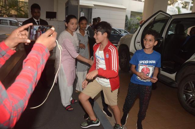 Karisma Kapoor’s son Kiaan at a party. (Viral Bhayani)