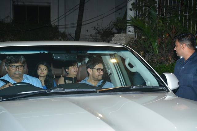 Aamir Khan with ex-wife Reena Dutta at Punit Malhotra’s birthday bash. (Viral Bhayani)