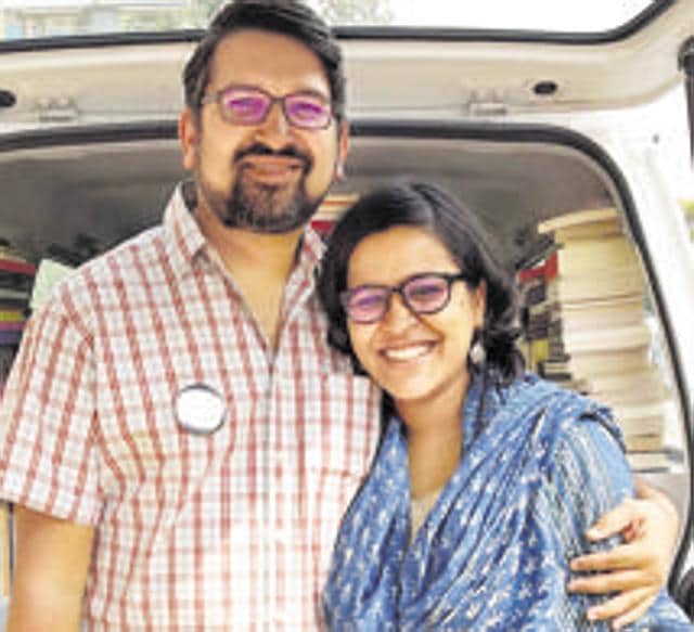 Vishal and Neha Piparaiya, owners, Pagdandi (HT PHOTO)
