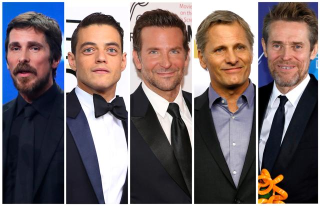 Best actor Oscar nominees for the 91st annual Academy Awards (L-R) Christian Bale, Rami Malek, Bradley Cooper, Viggo Mortensen and Willem Dafoe are seen in a combination of file photos. (REUTERS) Best actor Oscar nominees for the 91st annual Academy Awards (L-R) Christian Bale, Rami Malek, Bradley Cooper, Viggo Mortensen and Willem Dafoe are seen in a combination of file photos. (REUTERS)