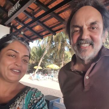 Anjana Sharma with Dr Pannoy Roy. (HT Photo)