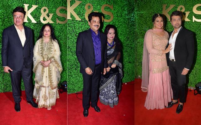 Anu Malik, Udit Narayan, Himesh Reshammiya at Sameer’s daughter’s wedding reception. (Viral Bhayani) Anu Malik, Udit Narayan, Himesh Reshammiya at Sameer’s daughter’s wedding reception. (Viral Bhayani)