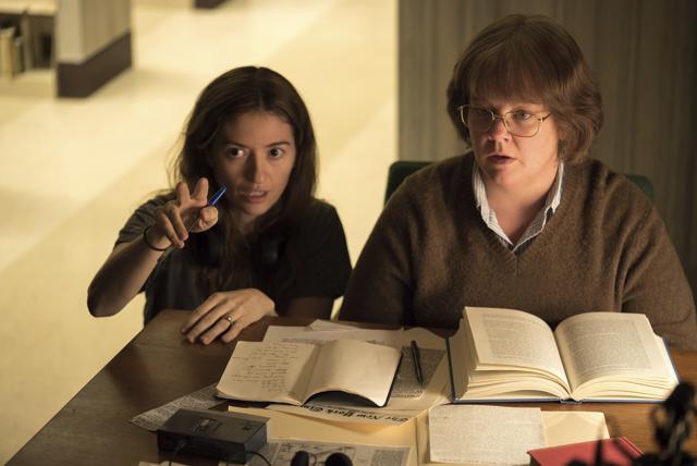 This image released by Fox Searchlight Films shows director Marielle Heller, left, and Melissa McCarthy on the set of Can You Ever Forgive Me?. (AP) This image released by Fox Searchlight Films shows director Marielle Heller, left, and Melissa McCarthy on the set of Can You Ever Forgive Me?. (AP)