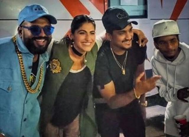 Kubbra Sait with Divine and other performers. (Instagram)