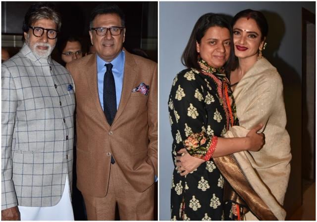 Amitabh Bachchan at the launch of Boman Irani’s production company and Manikarnika screening hosted by Kangana and Rangoli saw Rekha attend it. Amitabh Bachchan at the launch of Boman Irani’s production company and Manikarnika screening hosted by Kangana and Rangoli saw Rekha attend it.