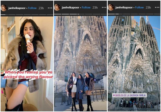 Janhvi Kapoor, Khushi with a friend in Barcelona. Janhvi Kapoor, Khushi with a friend in Barcelona.