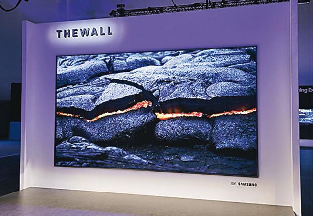 Samsung showcased a very cool build-it-yourself modular Lego-style TV, The Wall, where you keep adding blocks of display to make it bigger and bigger Samsung showcased a very cool build-it-yourself modular Lego-style TV, The Wall, where you keep adding blocks of display to make it bigger and bigger