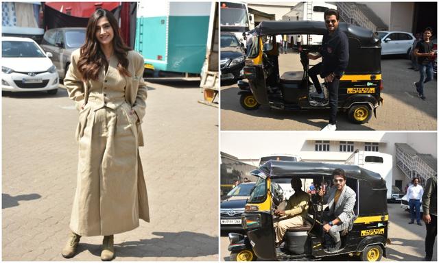 Sonma Kapoor, Anil Kapoor and Rajkummar Rao promote their new film. Sonma Kapoor, Anil Kapoor and Rajkummar Rao promote their new film.