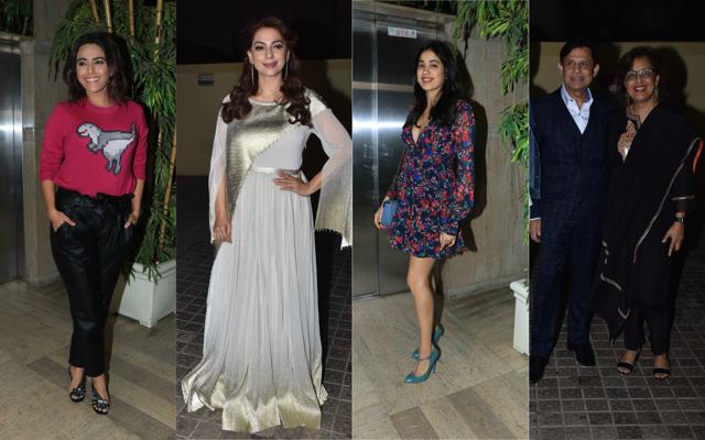 Swara Bhasker, Juhi Chawla, Janhvi Kapoor and Shelly Chopra Dhar at the screening.