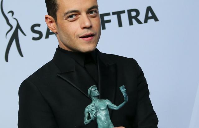 Outstanding Performance by a Male Actor in a Leading Role in Bohemian Rhapsody winner Rami Malek poses in the press room during the 25th Annual Screen Actors Guild Awards. (AFP) Outstanding Performance by a Male Actor in a Leading Role in Bohemian Rhapsody winner Rami Malek poses in the press room during the 25th Annual Screen Actors Guild Awards. (AFP)