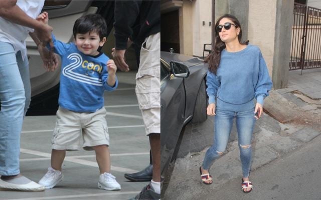 Taimur and Kareena Kapor spotted in Mumbai. (Varinder Chawla) Taimur and Kareena Kapor spotted in Mumbai. (Varinder Chawla)
