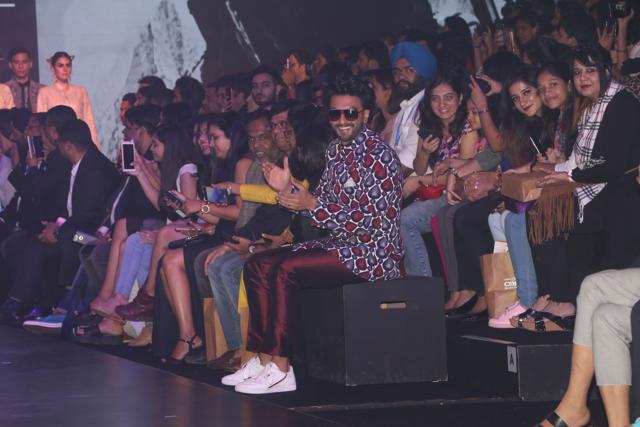 Ranveer Singh at the Lakme Fashion Week. (Varinder Chawla) Ranveer Singh at the Lakme Fashion Week. (Varinder Chawla)
