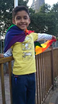 Nine-year-old Devante Shillong at the Mumbai pride on February 2. (HT Photo) Nine-year-old Devante Shillong at the Mumbai pride on February 2. (HT Photo)