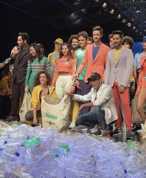 Designer Narendra Kumar (in white jacket) at the show. Designer Narendra Kumar (in white jacket) at the show.
