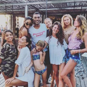 Ravi Krishnan with his daughter and her friends. Ravi Krishnan with his daughter and her friends.