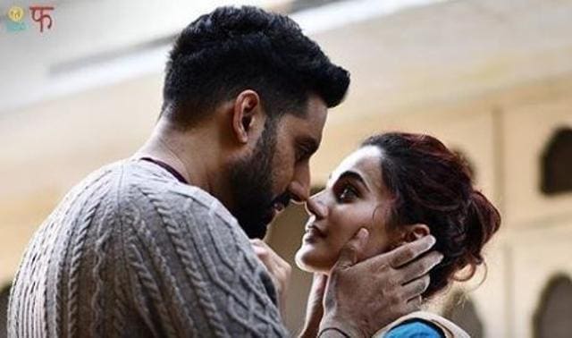 Abhishek Bachchan and Taapsee Pannu in Manmarziyaan.