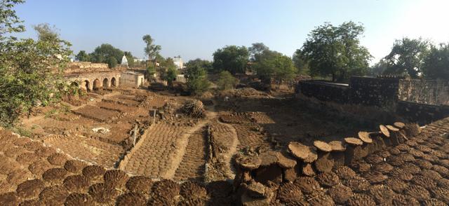 A cursory glance across the sarai, in all possible directions, reveals only one thing - mounds and mounds of cow dung cakes. (Parveen Kumar / HT Photo ) A cursory glance across the sarai, in all possible directions, reveals only one thing - mounds and mounds of cow dung cakes. (Parveen Kumar / HT Photo )