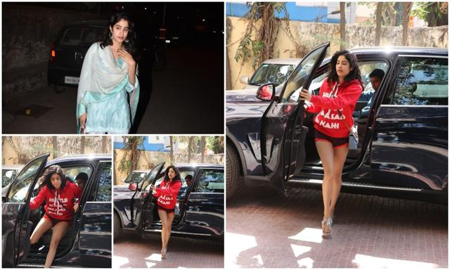 Janhvi Kapoor in Mumbai on Wednesday and Thursday. Janhvi Kapoor in Mumbai on Wednesday and Thursday.
