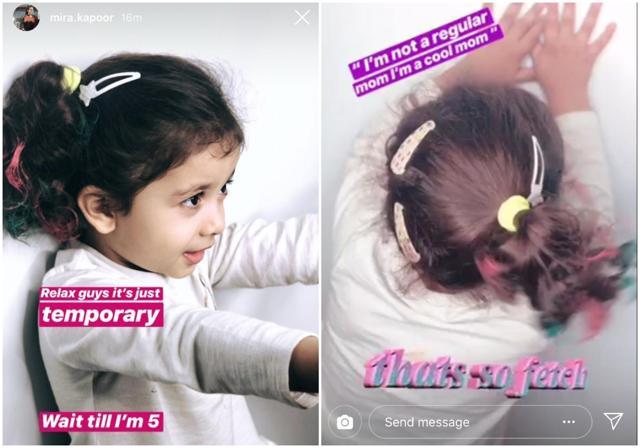 Misha Kapoor showing off her coloured hair. Misha Kapoor showing off her coloured hair.