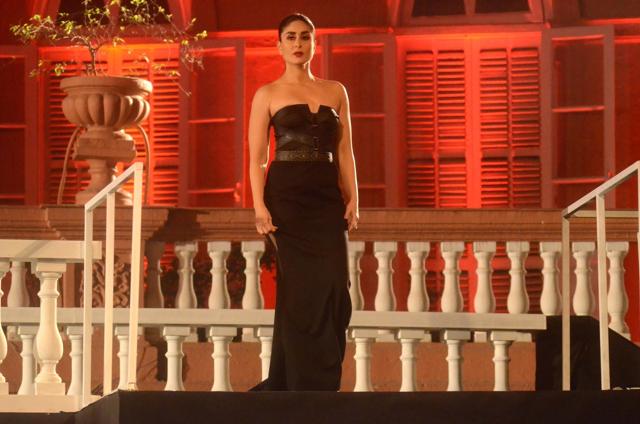 Kareena Kapoor showcases creation of fashion designers Shantanu and Nikhil during Lakme Fashion Week. (IANS) Kareena Kapoor showcases creation of fashion designers Shantanu and Nikhil during Lakme Fashion Week. (IANS)