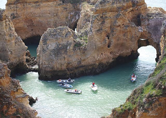 From Lagos, one can set off on a fishing excursion to Ponta da Piedad (Alison and Sumanto Ray) From Lagos, one can set off on a fishing excursion to Ponta da Piedad (Alison and Sumanto Ray)
