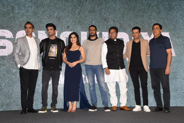 Sonchiriya team at the launch of the film’s trailer at JW Marriott in Mumbai. Sonchiriya team at the launch of the film’s trailer at JW Marriott in Mumbai.