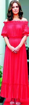 Kate Middleton, who is known for repeating her outfits, brought this off-shoulder number back into the spotlight when she chose to wear it for her mother’s birthday a few days back. Before this, the Duchess of Cambridge wore it during her visit to Germany about two years ago. (GETTY IMAGES) Kate Middleton, who is known for repeating her outfits, brought this off-shoulder number back into the spotlight when she chose to wear it for her mother’s birthday a few days back. Before this, the Duchess of Cambridge wore it during her visit to Germany about two years ago. (GETTY IMAGES)