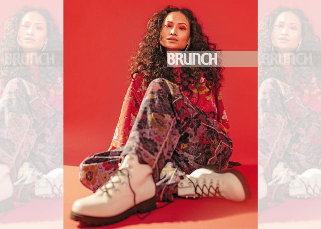 Shirt and trousers, Untitled Co; shoes, H&M; jewellery, Varnika Arora (Farhan Hussain) Shirt and trousers, Untitled Co; shoes, H&M; jewellery, Varnika Arora (Farhan Hussain)
