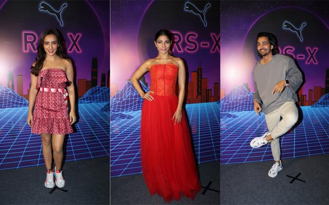 Neha Sharma, Tanishaa Mukerji and Harshvardhan Rane at an event. (Varinder Chawla) Neha Sharma, Tanishaa Mukerji and Harshvardhan Rane at an event. (Varinder Chawla)