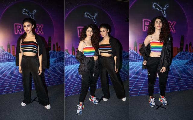 Mouni Roy and Warina Hussain at an event. (Varinder Chawla) Mouni Roy and Warina Hussain at an event. (Varinder Chawla)