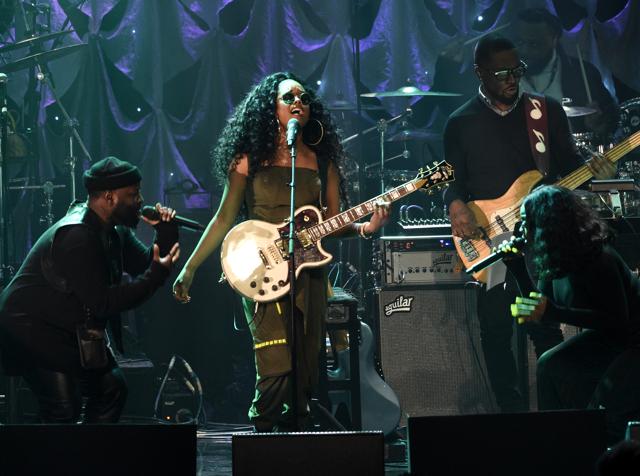 H.E.R. performs at the Pre-Grammy Gala And Salute To Industry Icons at the Beverly Hilton Hotel on Saturday, Feb. 9, 2019, in Beverly Hills. (Chris Pizzello/Invision/AP) H.E.R. performs at the Pre-Grammy Gala And Salute To Industry Icons at the Beverly Hilton Hotel on Saturday, Feb. 9, 2019, in Beverly Hills. (Chris Pizzello/Invision/AP)