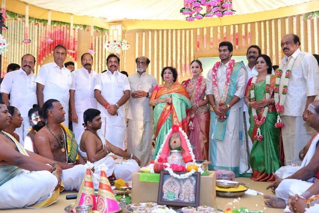 Soundarya-Vishagan Vanangamudi wedding: Rajinikanth’s daughter gets