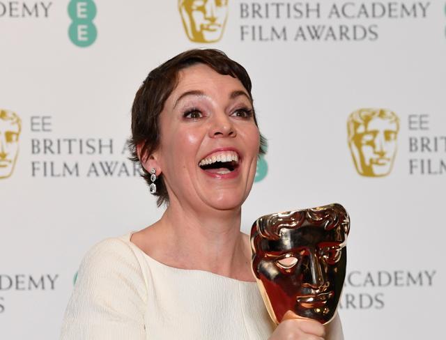 Olivia Colman holds the award for leading actress for her performance in The Favourite. (REUTERS) Olivia Colman holds the award for leading actress for her performance in The Favourite. (REUTERS)