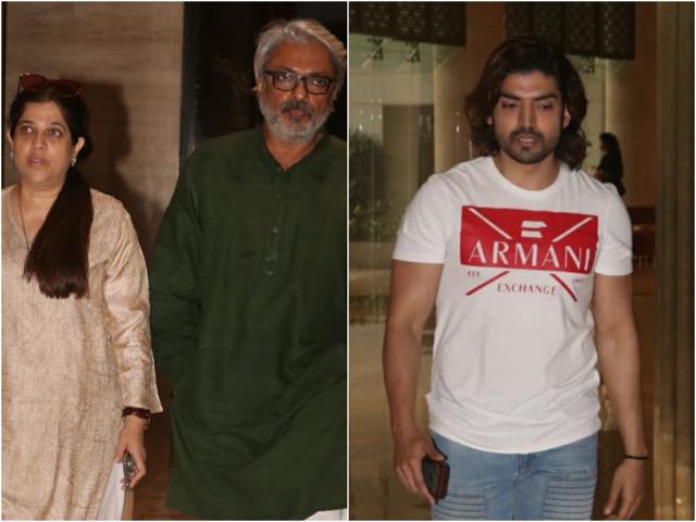 Sanjay Leela Bhansali and Gurmeet Chadhary spotted at the prayer meet. (Varinder Chawla) Sanjay Leela Bhansali and Gurmeet Chadhary spotted at the prayer meet. (Varinder Chawla)