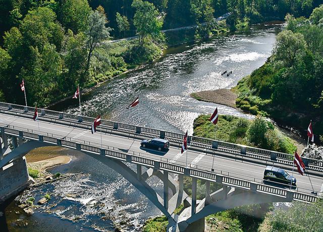 The ropeway in Sigulda, Latvia offers a wonderful view of the meandering Gauja river that covers a large part of that country (Saubhadra Chatterji)