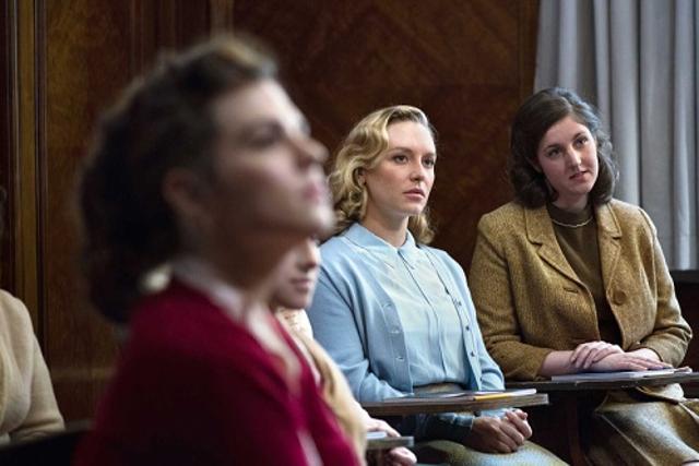 Annie Starke, Glenn Close’s real-life daughter, plays the young wife who suppresses her own literary talent so that her husband’s can flourish.