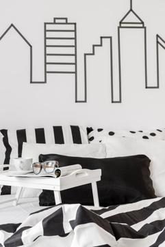If stripes seem too much for the walls, go for soft furnishing. (iStock/representational image) If stripes seem too much for the walls, go for soft furnishing. (iStock/representational image)