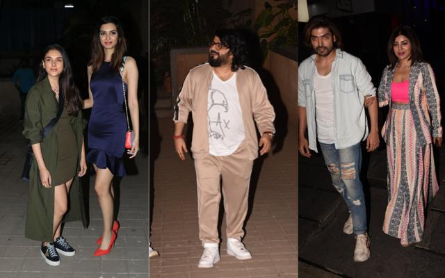 Aditi Rao Hydari, Diana Penty, Pritam, Gurmeet Choudhary and wife Debina at Punit Malhotra’s bash. (Varinder Chawla) Aditi Rao Hydari, Diana Penty, Pritam, Gurmeet Choudhary and wife Debina at Punit Malhotra’s bash. (Varinder Chawla)
