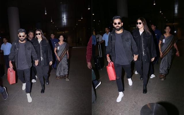 Anushka Sharma, Virat Kohli spotted at the Mumbai airport. (Varinder Chawla)