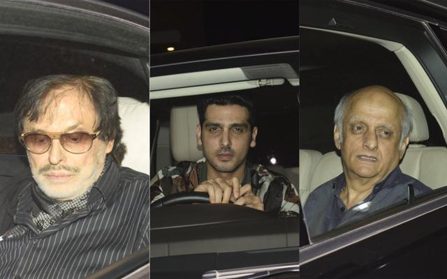 Sanjay Khan, Zayed Khan and Mukesh Bhatt at the Gully Boy screening. (Varinder Chawla) Sanjay Khan, Zayed Khan and Mukesh Bhatt at the Gully Boy screening. (Varinder Chawla)