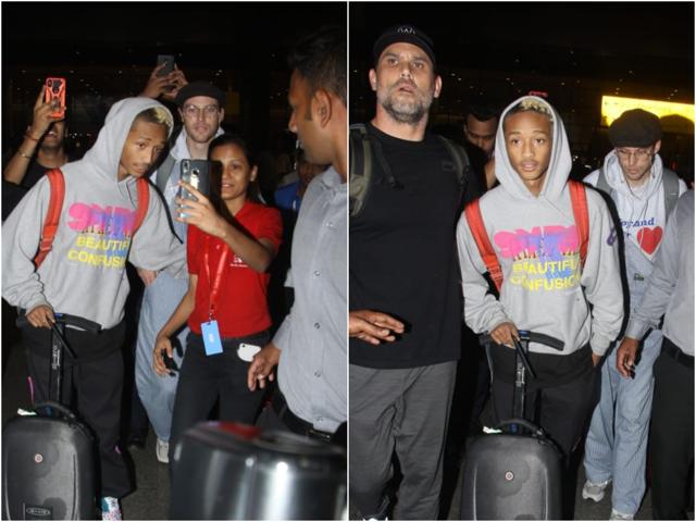 Jaden Smith at the Mumbai airport. (Varinder Chawla) Jaden Smith at the Mumbai airport. (Varinder Chawla)