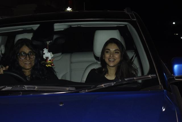 Aditi Rao Hydari (right) at the Gully Boy screening. (Varinder Chawla) Aditi Rao Hydari (right) at the Gully Boy screening. (Varinder Chawla)