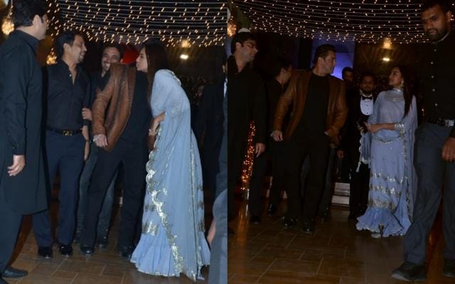 Salman Khan Sonakshi Sinha Attend Friends Wedding Reception Before