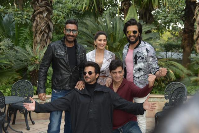 The cast of Total Dhamaa at the film’s promotions. The cast of Total Dhamaa at the film’s promotions.