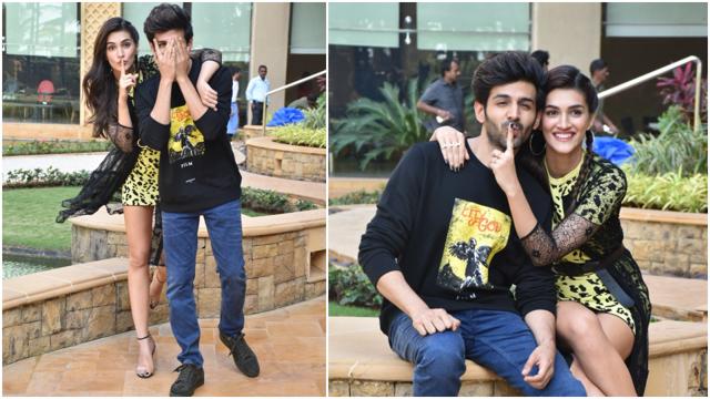 Kriti Sanon and Kartik Aaryan promoting their film Luka Chuppi. Kriti Sanon and Kartik Aaryan promoting their film Luka Chuppi.