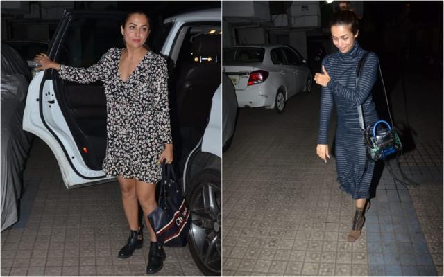 Malaika Arora and her sister Amrita Arora at Vikram Phadnis’ home. (Varinder Chawla) Malaika Arora and her sister Amrita Arora at Vikram Phadnis’ home. (Varinder Chawla)