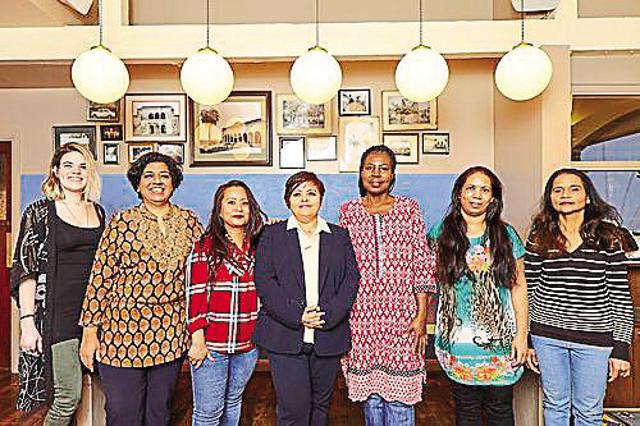 The all-women kitchen team at Darjeeling Express, London The all-women kitchen team at Darjeeling Express, London