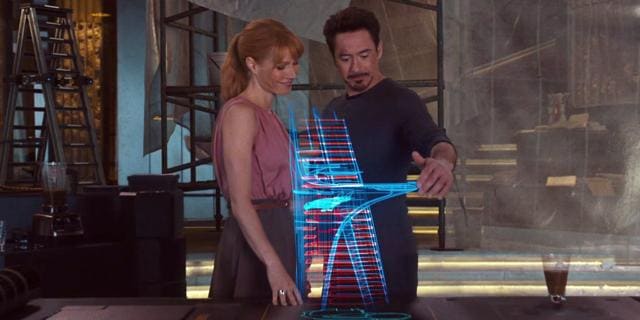 Gwyneth Paltrow and Robert Downey Jr as Tony Stark and Pepper Potts. Gwyneth Paltrow and Robert Downey Jr as Tony Stark and Pepper Potts.