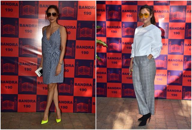 Malaika Arora and her sister Amria Arora at an event. (Varinder Chawla) Malaika Arora and her sister Amria Arora at an event. (Varinder Chawla)